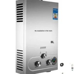 Vevor Propan Vandvarmer, 6L/min varmtvandsudgang, 12KW energieffektivitet,8L 16KW Sale