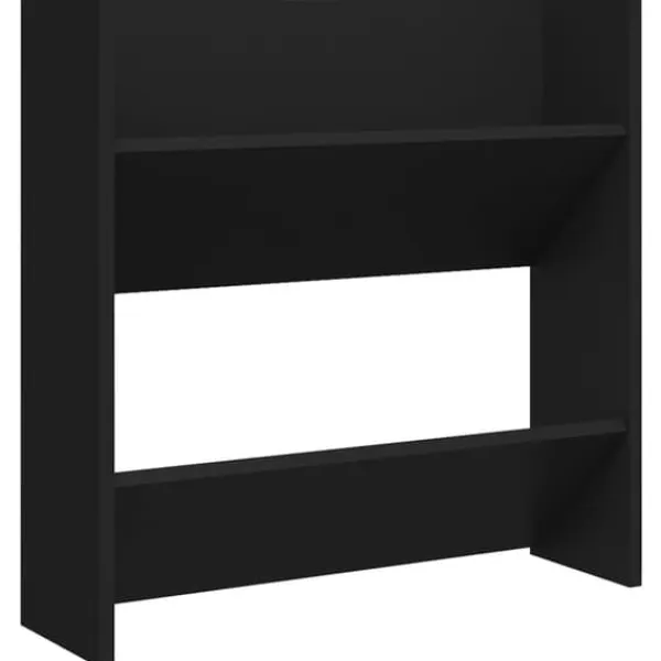 Væghængt skoskab 4 stk. 60x18x60 cm konstrueret træ sort - Væghængt Skoskab - Væghængte Skoskabe - Home & Living Outlet