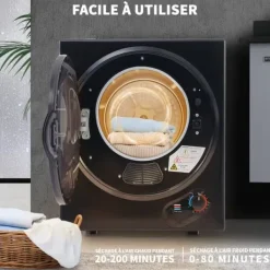 Væghængt tørretumbler 2,5 kg, 200 min timer, dobbeltfilter, PTC-keramik, rustfri, 65°C