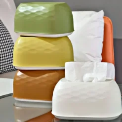 Vægmonteret Tissue Box Holder til Stue Køkken Soveværelse Kontor Clearance