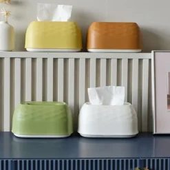 Vægmonteret Tissue Box Holder til Stue Køkken Soveværelse Kontor Clearance