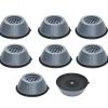 Vaskemaskiner>Vibrationsdæmpende fødder til vaskemaskine / tørretumbler Grå 8-pack