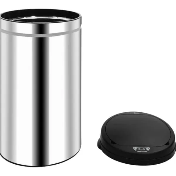 vidaXL affaldsspand med sensor 50 l rustfrit stål - Affaldsspande & papirkurve Online