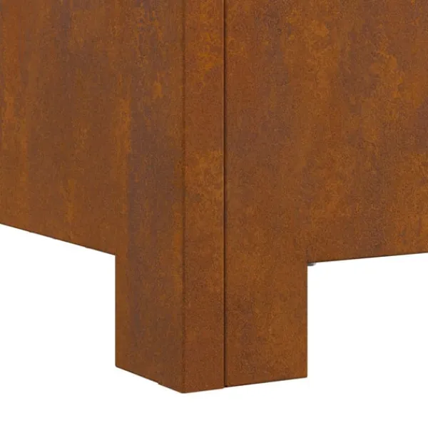 vidaXL Bålsted Brun 60 x 60 x 30 cm Forvitret stål Sale