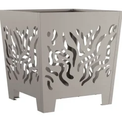 vidaXL Bålsted Brun 40 x 40 x 40 cm Forvitret stål Discount