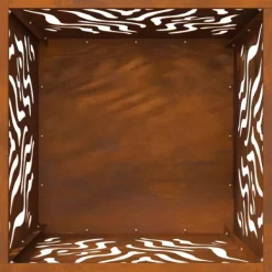vidaXL Bålsted Brun 40 x 40 x 40 cm Forvitret stål Discount