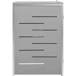 vidaXL enkelt skraldespandsskjuler 69x77,5x112,5 cm rustfrit stål - Affaldsspandsskjulere Clearance
