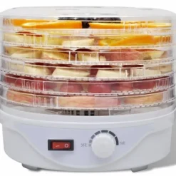 vidaXL fødevaredehydrator med 6 stabelbare bakker (rund) - Køkkenudstyr Hot