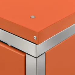 vidaXL firedobbelt skraldespandsskjuler 276,5x77,5x112,5 rustfrit stål - Affaldsspandsskjulere Best