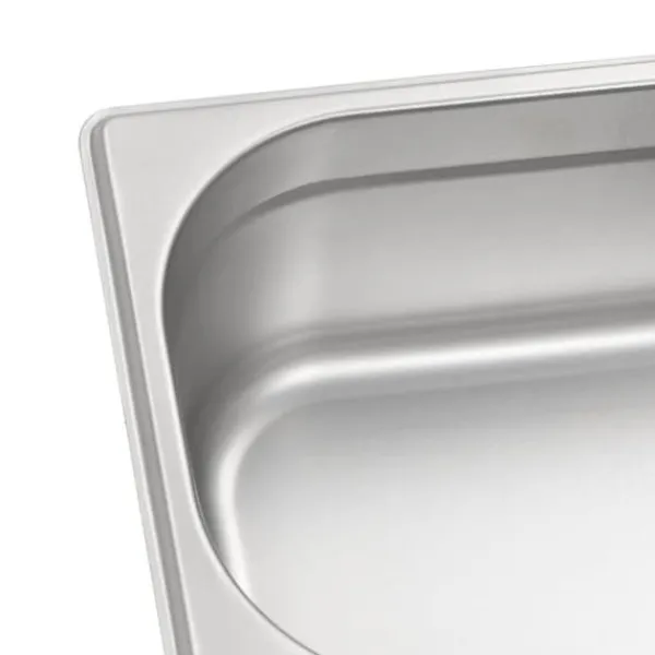 vidaXL gastronorm beholder 8 stk. GN 1/4 100 mm rustfrit stål - Varmebordspander Sale