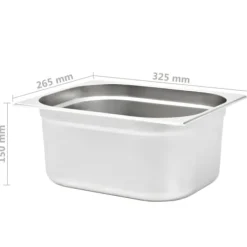 vidaXL gastronorm beholder 2 stk. GN 1/2 150 mm rustfrit stål - Varmebordspander Discount