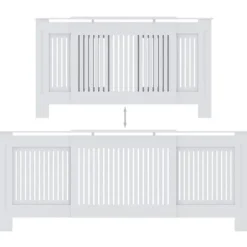 vidaXL radiatorskjuler 205 cm MDF hvid - Radiatorer – tilbehør Clearance