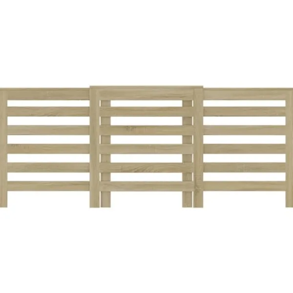 vidaXL Radiatorer>radiatorskjuler 205x21,5x83,5 cm konstrueret træ sonoma-eg