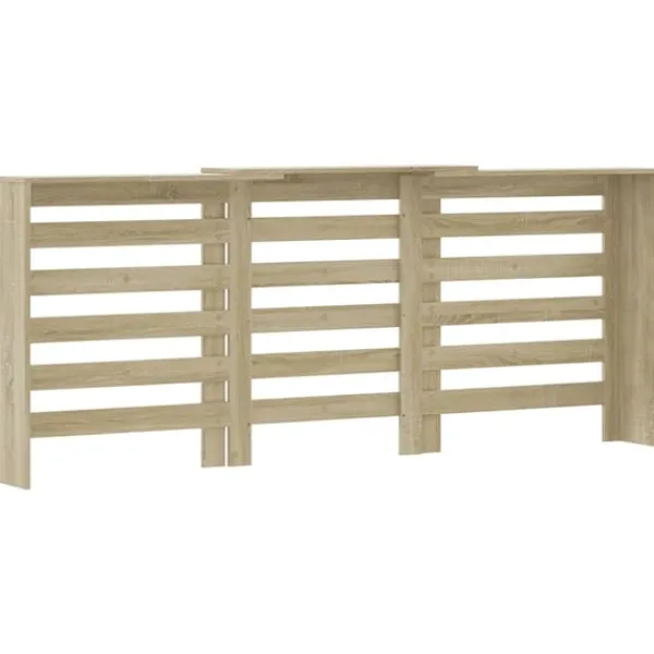vidaXL Radiatorer>radiatorskjuler 205x21,5x83,5 cm konstrueret træ sonoma-eg
