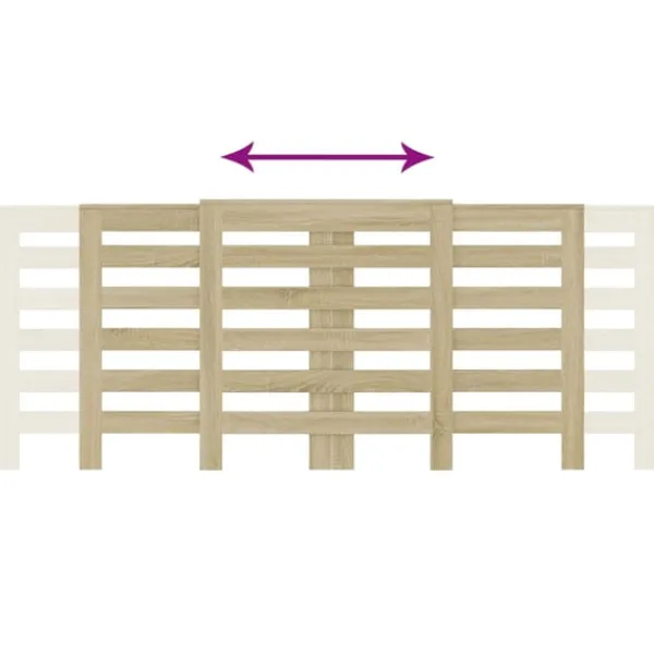 vidaXL Radiatorer>radiatorskjuler 205x21,5x83,5 cm konstrueret træ sonoma-eg