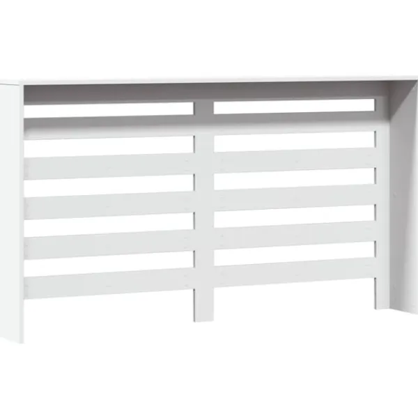 vidaXL Radiatorer>radiatorskjuler 149x20x82 cm konstrueret træ hvid