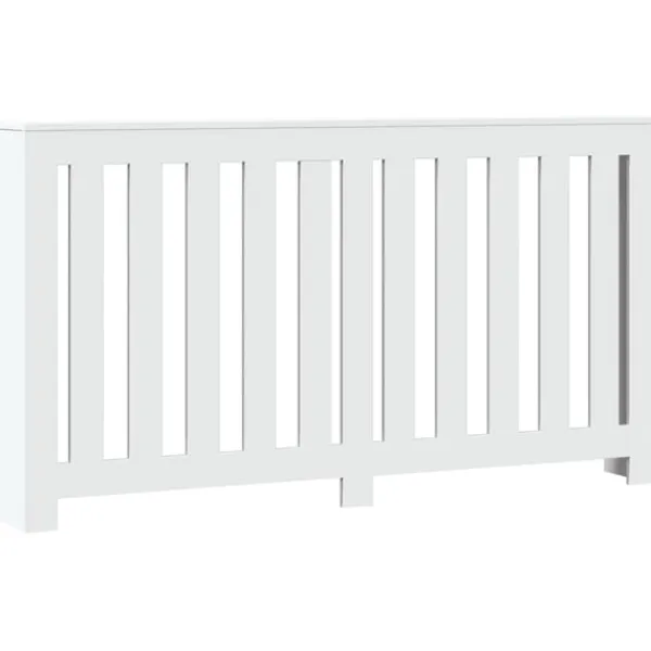 vidaXL Radiatorer>radiatorskjuler 149x20x82 cm konstrueret træ hvid