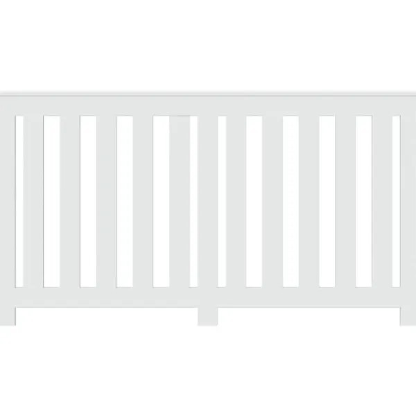 vidaXL Radiatorer>radiatorskjuler 149x20x82 cm konstrueret træ hvid