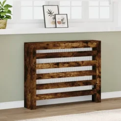 vidaXL radiatorskjuler 104x20x82 cm konstrueret træ røget egetræsfarve Sale