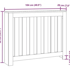 vidaXL radiatorskjuler 104x20x82 cm konstrueret træ sonoma-eg Hot