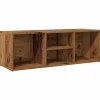 vidaXL Tøj- & Garderobeopbevaring>skobænk 105x35x35 cm konstrueret træ antikt trælook