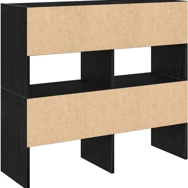 vidaXL Tøj- & Garderobeopbevaring>skostativer stabelbare 2 stk. 89,5x30x40 cm sort-eg