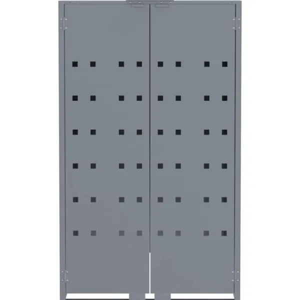 vidaXL Tilbehør Til Affaldshåndtering>skraldespandsskjuler 414x79x117 cm 6 rum stål grå