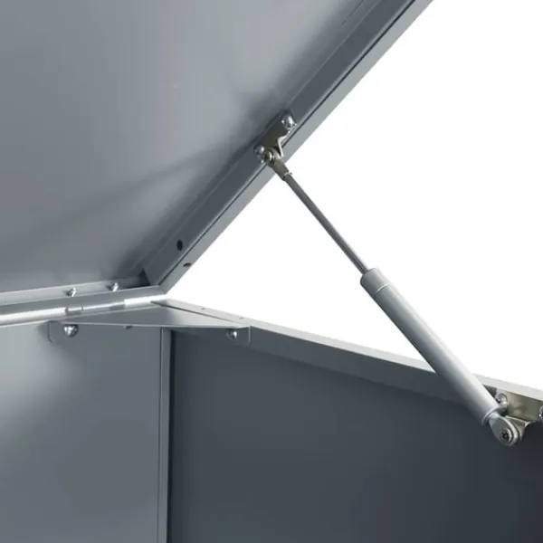 vidaXL Tilbehør Til Affaldshåndtering>skraldespandsskjuler 414x79x117 cm 6 rum stål grå