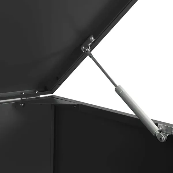 vidaXL skraldespandsskjuler 414x79x117 cm 6 rum stål sort Hot