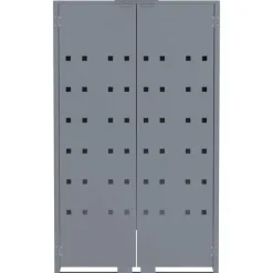 vidaXL skraldespandsskjuler 276x79x117 cm 4 rum stål grå New