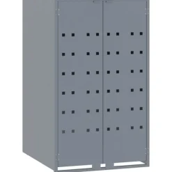 vidaXL skraldespandsskjuler 345x79x117 cm 5 rum stål grå Discount