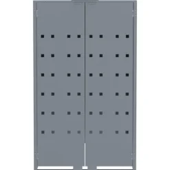 vidaXL skraldespandsskjuler 345x79x117 cm 5 rum stål grå Discount