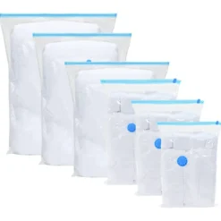 vidaXL Vakuumopbevaringsposer 10 pcs Gennemsigtig og blå 130 x 100 cm New