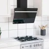 vidaXL væghængt emhætte 60 cm stål og hærdet glas sort - Emhætter Clearance