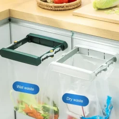 Vikbart plastpåsställ för papperskorg Väggmonterat soppåsställ Discount