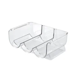Vinarrangør Stabelbar Plastik Transparent Vandbjørneflaskeholder Til Hjemmets Fremvisning 3 Flasker Transparent Best