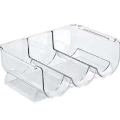 Vinarrangør Stabelbar Plastik Transparent Vandbjørneflaskeholder Til Hjemmets Fremvisning 3 Flasker Transparent Best
