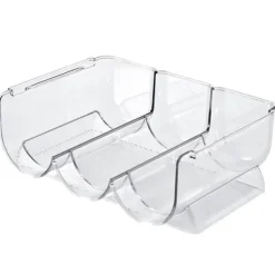 Vinarrangør Stabelbar Plastik Transparent Vandbjørneflaskeholder Til Hjemmets Fremvisning 3 Flasker Transparent Best