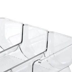 Vinarrangør Stabelbar Plastik Transparent Vandbjørneflaskeholder Til Hjemmets Fremvisning 3 Flasker Transparent Best
