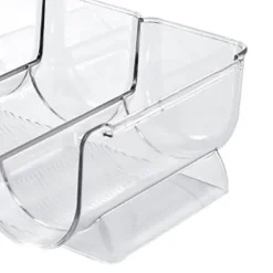 Vinarrangør Stabelbar Plastik Transparent Vandbjørneflaskeholder Til Hjemmets Fremvisning 3 Flasker Transparent Best