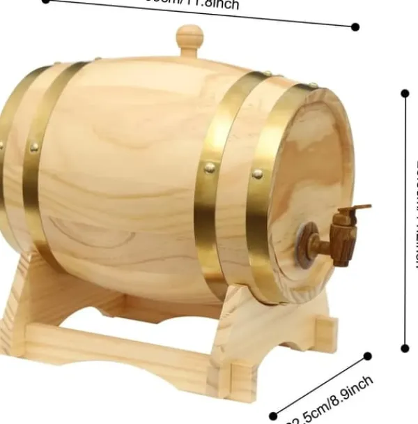 Drikkevareautomater>Vinfadonsdispenser, Vintage Design, Alsidig Drikkevarebrug,træ