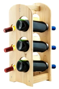 Vinhylde med håndtag RW-9-6 /6 flasker/ Naturlig Sale