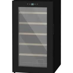 Vinkøleskabe>Vinkøleskab 24 flasker, 5–20 °C, LED, 43×45×75 cm, sort