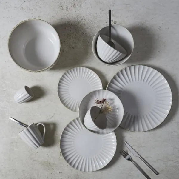 Tallerkener & Bordservicer>Vlora dyb tallerken 20cm beige