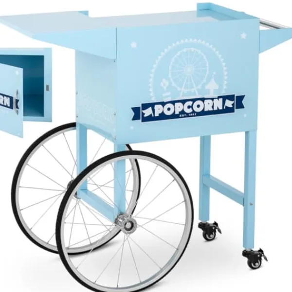 Popcornmaskiner>Vognbund til popcornmaskine med retro skab 51 x 37 cm - blå
