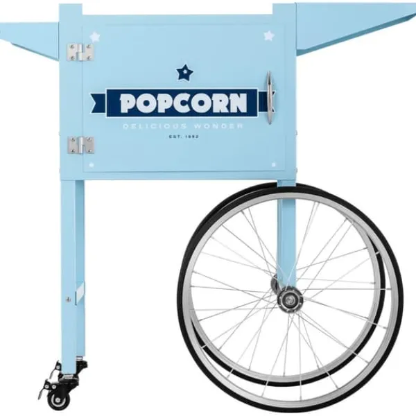 Popcornmaskiner>Vognbund til popcornmaskine med retro skab 51 x 37 cm - blå