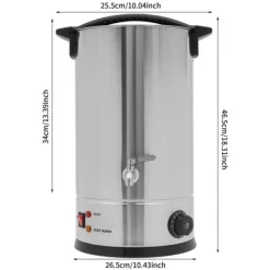 Voks Smelterovn, 1800W Effekt, 15L Kapacitet, Temperaturinterval 30-110℃, Ledningsført Elektrisk, Rustfrit Stål Konstruktion New