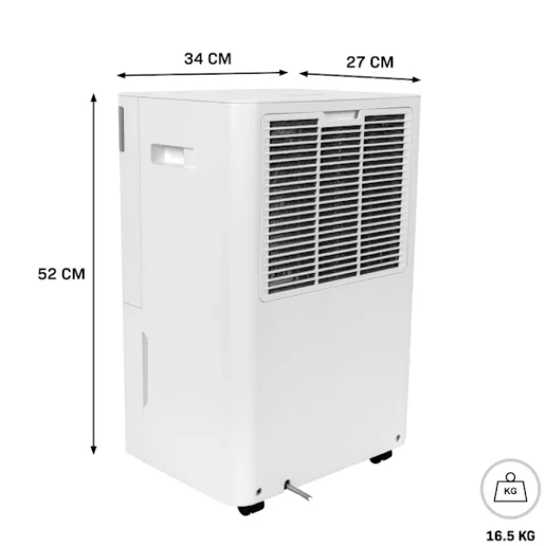 Vonroc Luftaffugtere>Affugter 40L/dag | Til rum op til 50 m² | Wi-Fi/App-styring | Sølvionfilter & Kulfilter | Støjsvag | Tørrefunktion | LED-indikator
