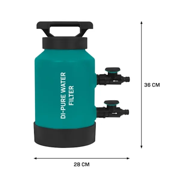 Vonroc DI Vandfilter & 20m Haveslange | Spotfri Rengøring | Inkl. 4,5L Resin & Digital TDS-Måler | Til Vinduer, Biler & Solpaneler | Inkl. Tilbehør