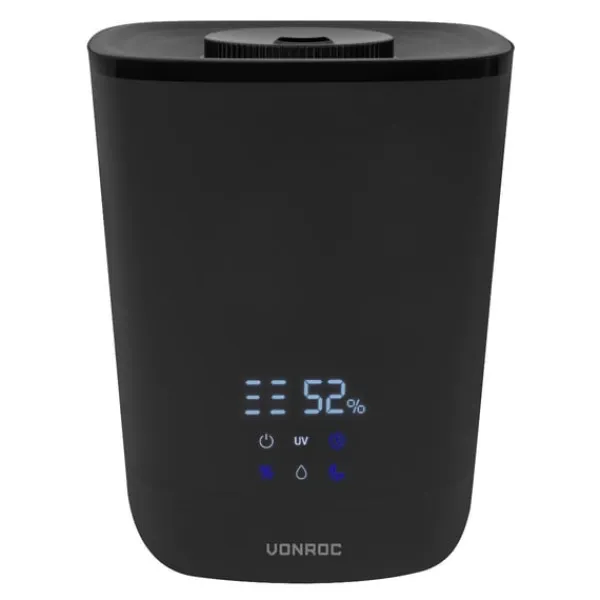 Vonroc Luftfugter 4,5 liter - ultralyd - UV-sterilisator | 360° tågeudgang – Til aromatiske olier | Inkl. fjernbetjening Clearance